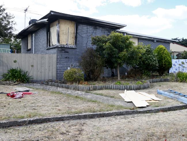 The occupants weren't at home when the rental property burned at 3am last night. Picture: MATT THOMPSON