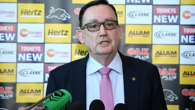 Penrith CEO Brian Fletcher stuck to the story of mutual agreement. Image: AAP Image/Joel Carrett