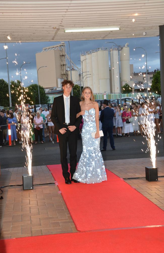 Toowoomba school formals. At the 2023 St Ursula's College formal is graduate Sarah Draheim with her partner. Picture: Rhylea Millar