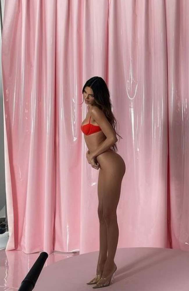 The model was wearing a racy lingerie set for the Valentine’s Day collection. Picture: Instagram