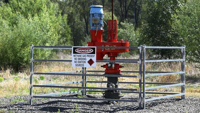 A gas well outside Narrabri in northwest NSW, part of the stalled Santos Narrabri Gas Project. Picture: Britta Campion/The Australian