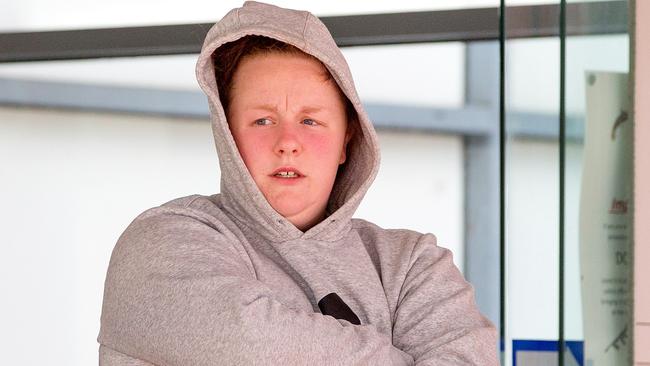 Monique Stones leaves Geelong Police Station. Picture: Mark Stewart