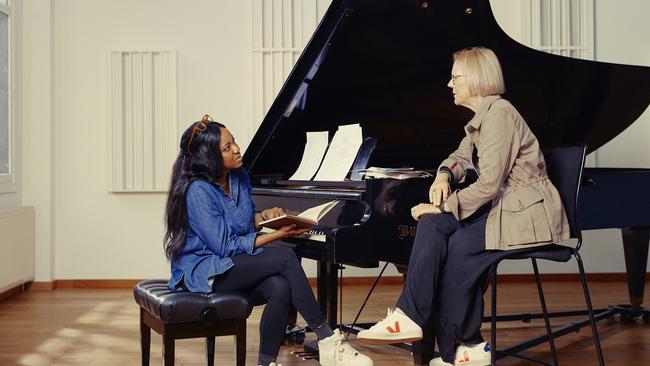 Theatre protege Whitney White during a work session with her mentor Phyllida Lloyd. Picture: Rolex/William Lacalmontie