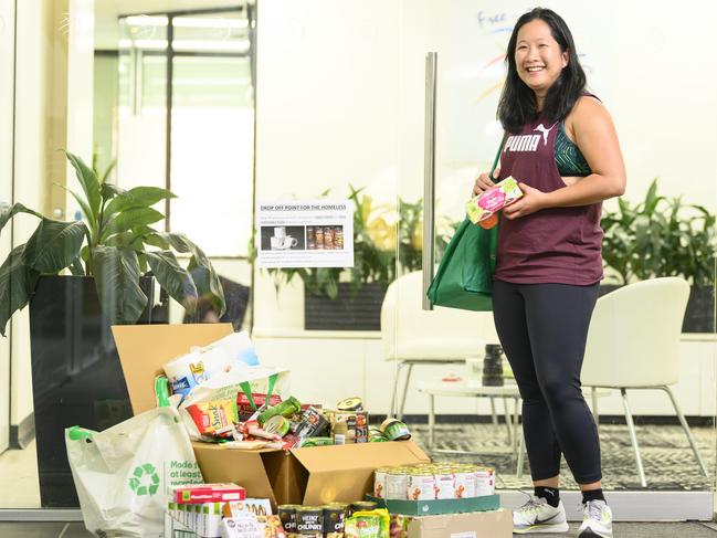 Vy Tran is collecting food and supplies for the homeless. Picture: Darren Leigh Roberts