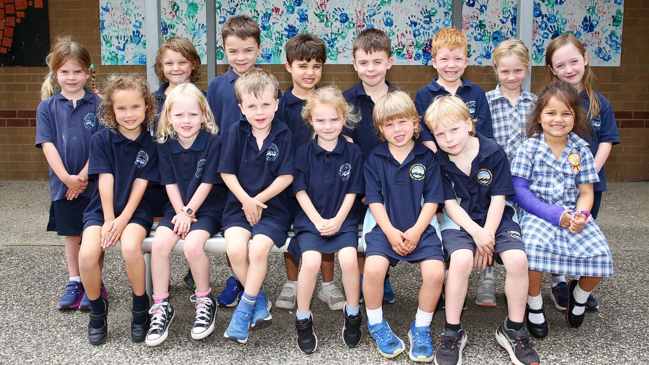 Barwon Heads PS Preps. Prep B Back row: Ida Cihlds, Harry Kerr, Leo Ackland, Theo Bowly, Liam Blake, Harrison Desbrowe-Annear, Milla Ryan and Leni Kibbis. Front row: Goldie Osewald, Alice Pigott, Freddie Elder, Frankie Harris, Freddie Hand, Gus Allender and Lily Bedogni. Picture: Alan Barber