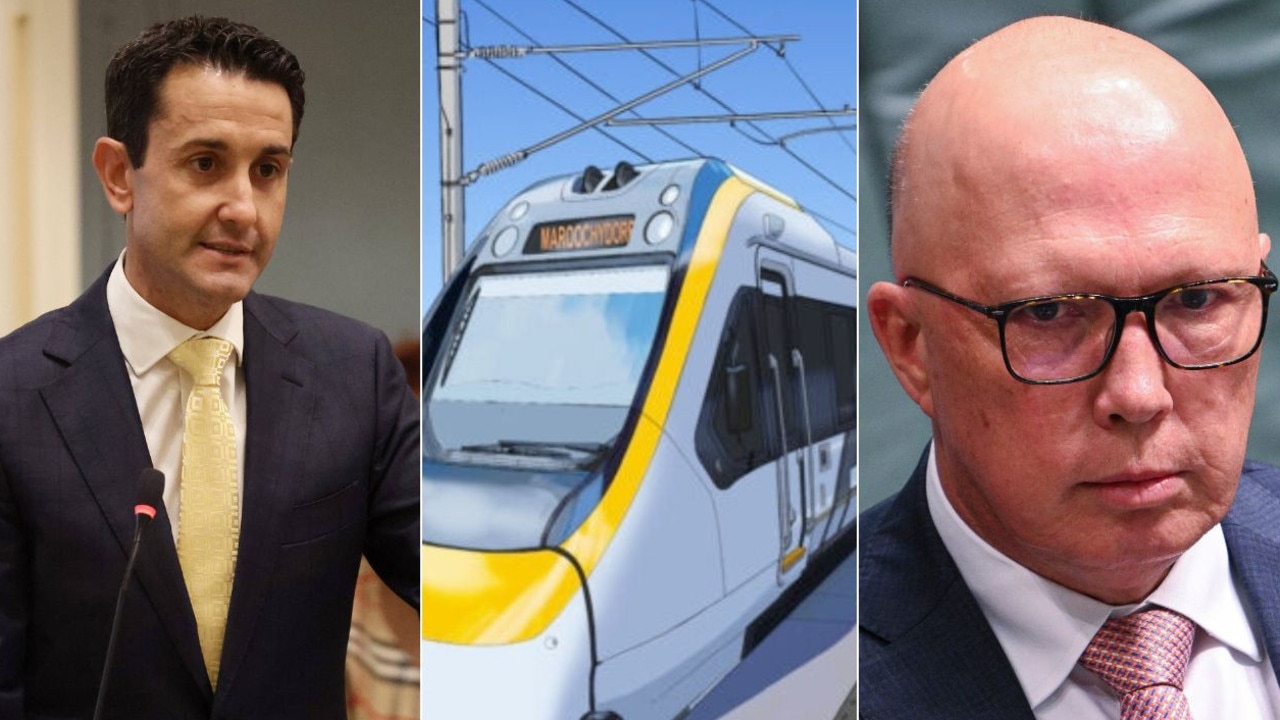 Queensland LNP leader David Crisafulli's election promise to get the Sunshine Coast rail line to Maroochydore wasn't matched by his federal colleague Opposition Leader Peter Dutton.