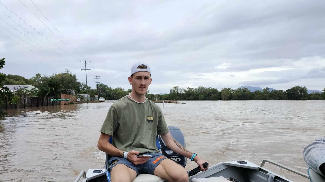 Jak King has been helping people out around Holloways Beach in his tinny.