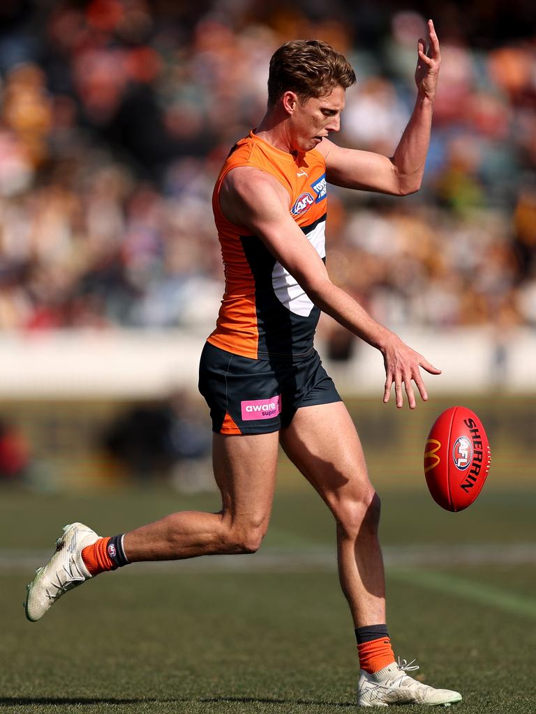 He’s the Giants’ chief playmaker in the back half. Picture: Brendon Thorne/AFL Photos/Getty Images