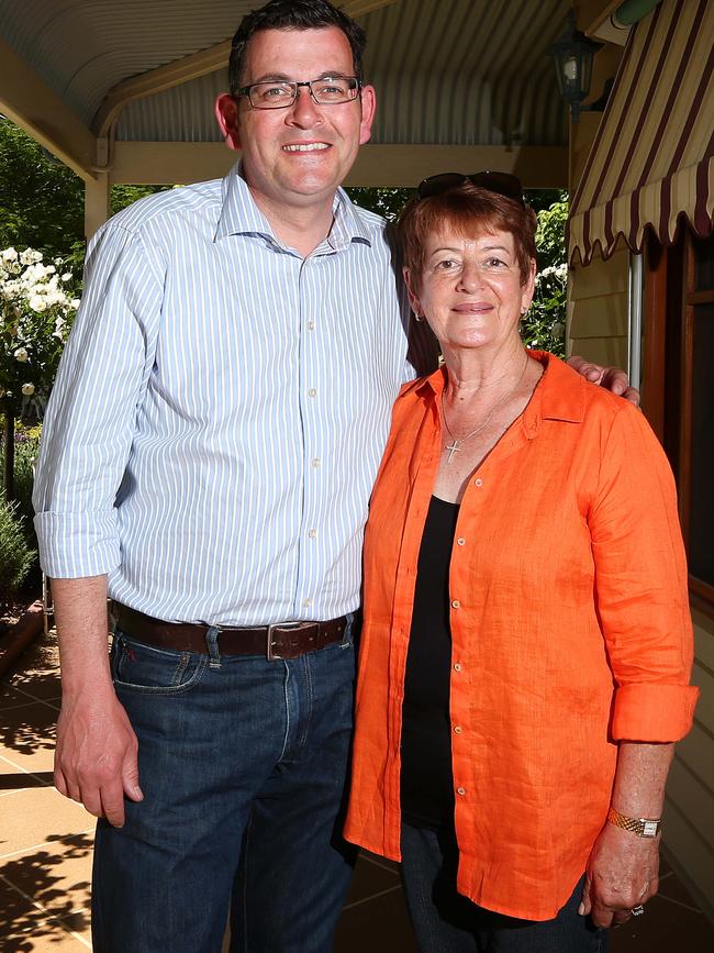 Andrews with his mother Jan. ‘They weren’t poor’. Picture: Mark Stewart