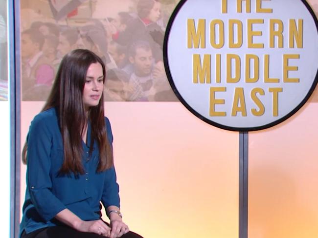 Dr Kylie Moore-Gilbert has studied Middle Eastern politics and lectures at the University of Melbourne. Picture: The Modern Middle East, YouTube.