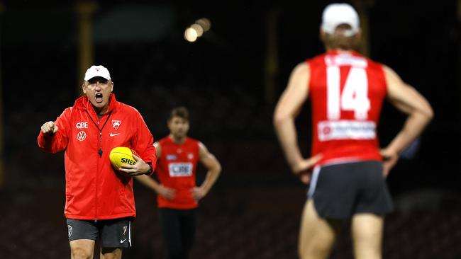 John Longmire and the Swans will have to fight to keep their top-eight spot. Picture: Phil Hillyard