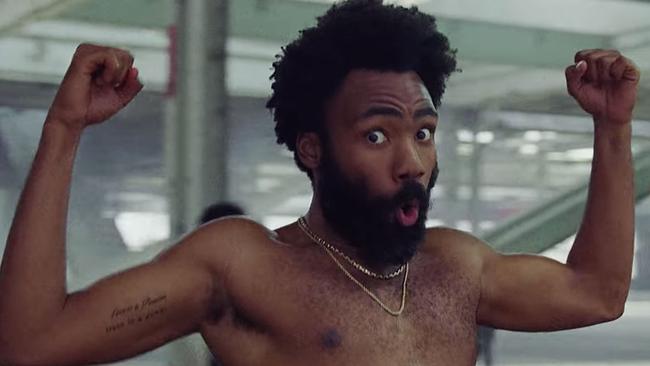 Childish Gambino in the clip for This Is America.