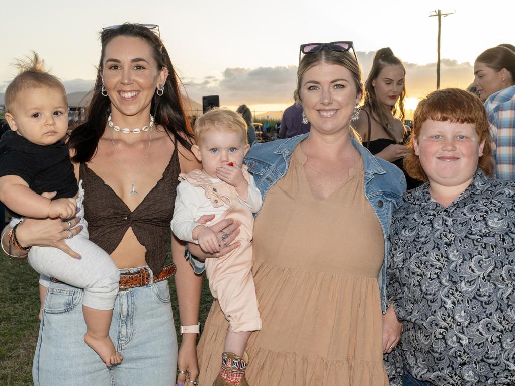 Azure Taylor, Brooke Taylor, Ziggy Moor, Tunisya Moor and Jack Turner at Gargett Rodeo Saturday 3 June 2023 Picture: Michaela Harlow