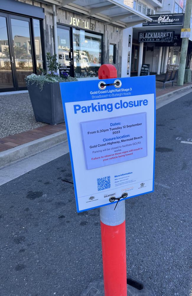 Scott Imlach shares photos of Light Rail construction taking all the car parks in Nobby Beach