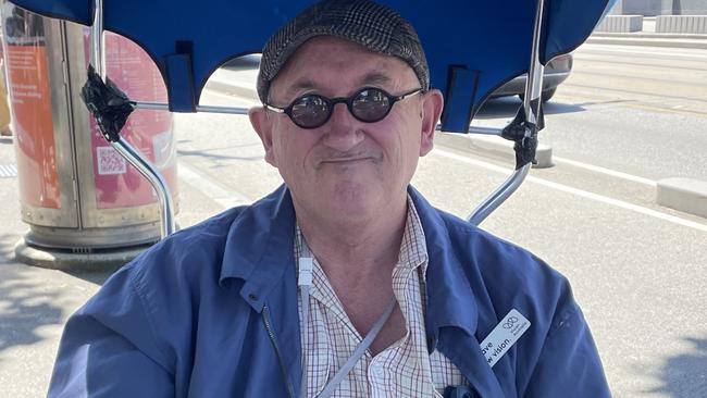 Gospel singer Glen Fisher is a regular performer around Southbank and the Arts Centre in Melbourne. Picture: Athos Sirianos