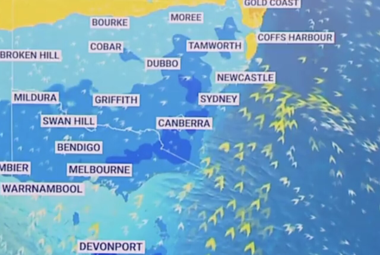 Winter-like temperatures and wet weather have been seen across NSW. Picture: Sky News