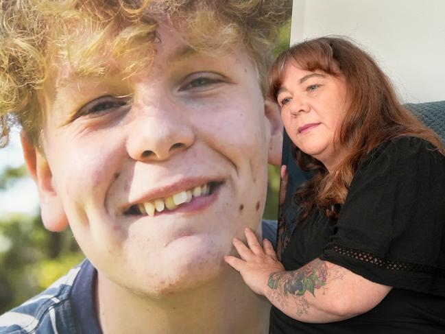 Sally Daff's 16-year-old son Jayden took his own life in 2022 after sustained bullying by school peers. At her Morphett Vale home. 7 March 2025. Picture: Dean Martin