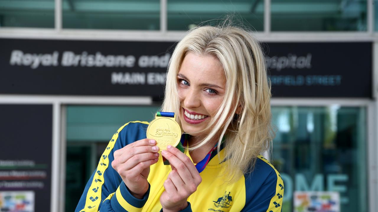 Alexa Leary with one of the golds she won in Paris. Picture David Clark