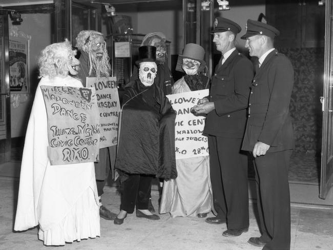 Dressing up for Halloween in 1953. Picture: State Library of Victoria.