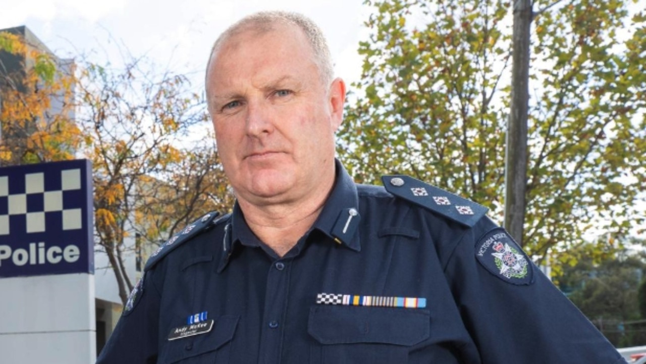 “Our message is clear”: Acting Superintendent Andrew McKee says offenders will always be caught. Picture: Victoria Police.