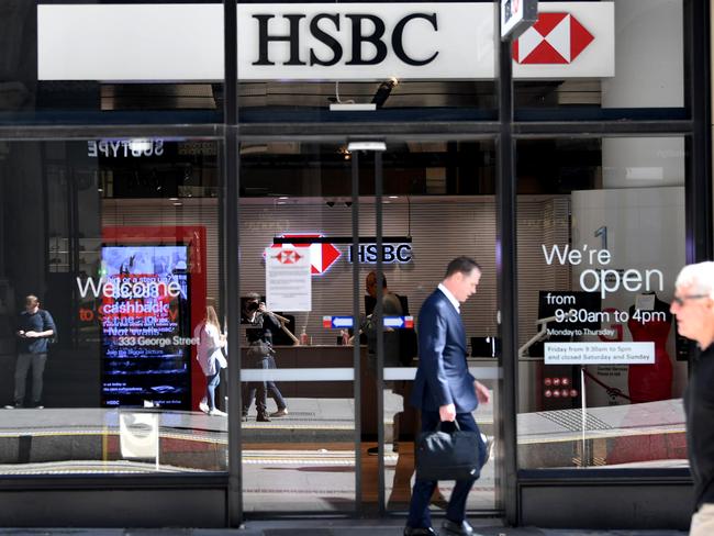 SYDNEY, AUSTRALIA - NewsWire Photos APRIL 12, 2021.Generic imagery of HSBC Bank  in Sydney. Picture: NCA NewsWire / Jeremy Piper