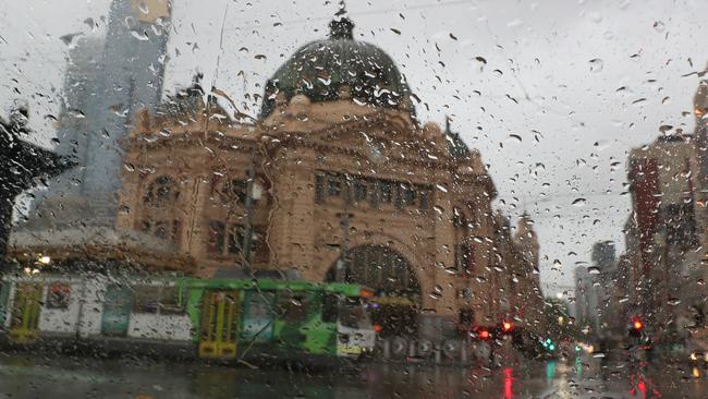 Melbourne is set to exceed a year’s worth of rain by early October. Picture: David Crosling