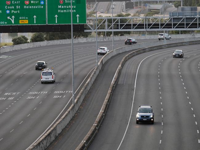 The roads in Auckland after New Zealand goes into lockdown. Picture: Bradley White/Getty