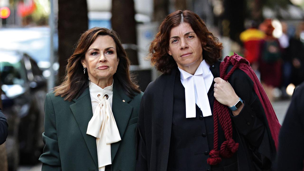 Lisa Wilkinson with her barrister Sue Chrysanthou. Picture: NCA NewsWire/ Adam Yip.