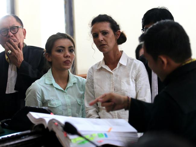 Sara Connor listens to a prosecutor during her trial in Denpasar. Picture: Lukman S. Bintoro