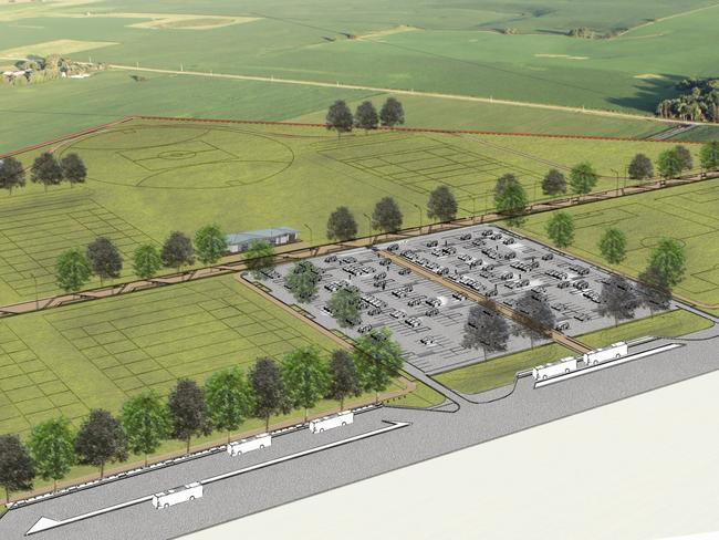 An artists impression of the Tuggerah Regional Sporting Complex