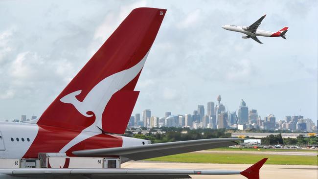 Qantas planes in Sydney. Picture: Supplied