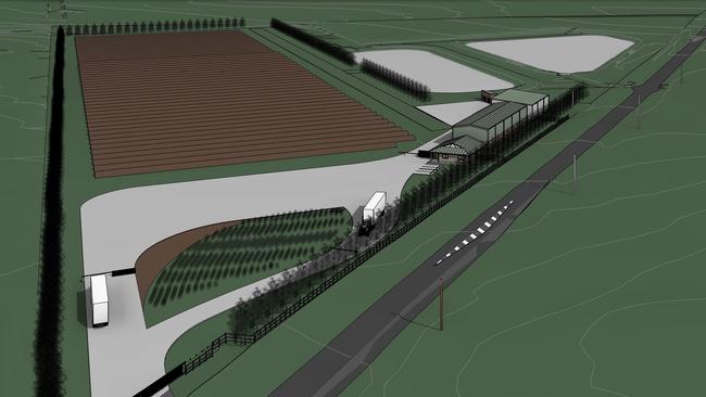 A design drawing of Green Solutions Wide Bay green waste disposal facility.