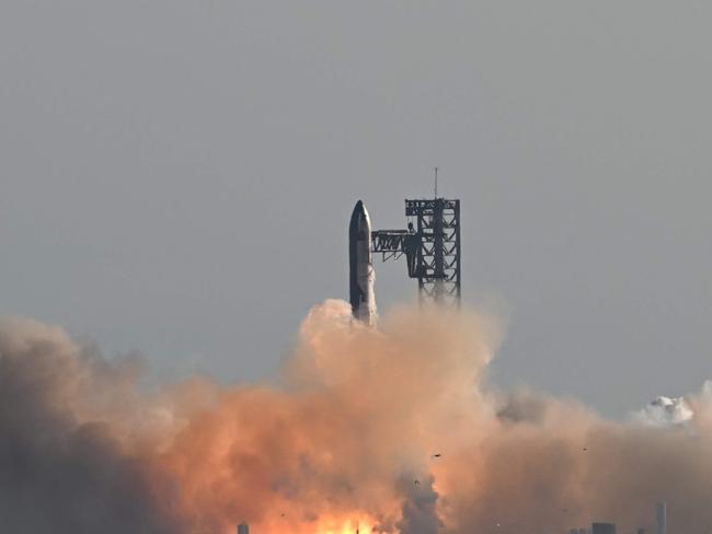 The SpaceX Starship lifts off from Starbase near Boca Chica, Texas, on November 19, 2024, for the Starship Flight 6 test. (Photo by CHANDAN KHANNA / AFP)