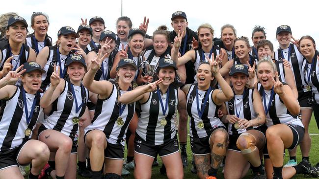 Claremont win the Division Two SFLW Grand Final. Picture: Linda Higginson / Solstice Digital