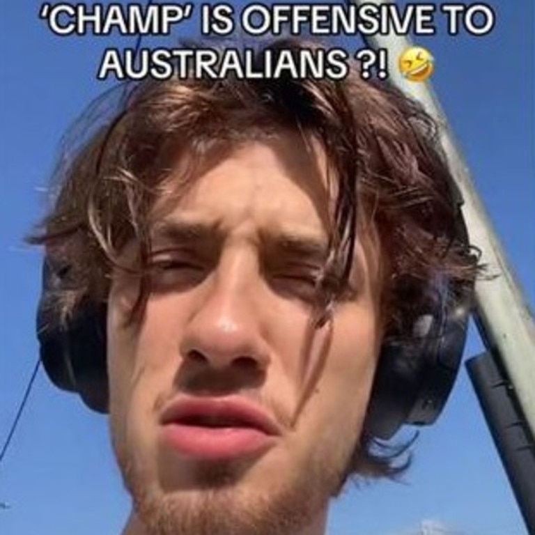 English backpacker shocked to find Aussies don’t like being called ‘champ’. Picture: TikTok/kyle.sula