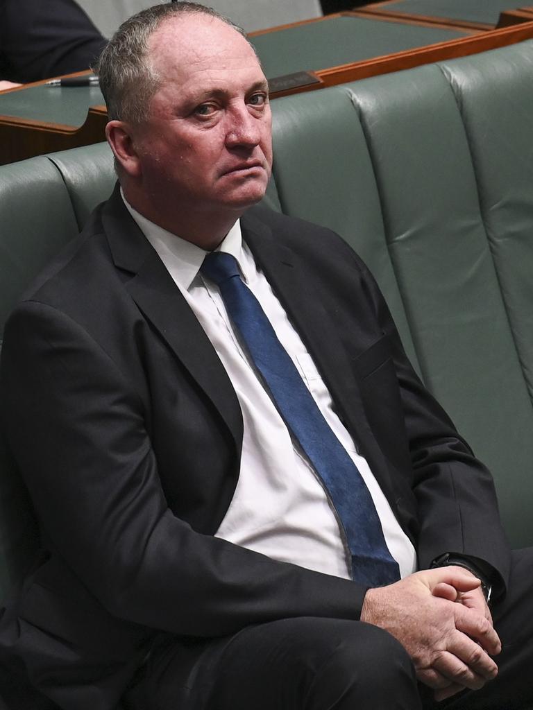 Barnaby Joyce won’t be in parliament for the sitting week. Picture: NCA NewsWire / Martin Ollman
