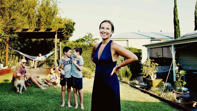 Hannah Scott and family, Sunny Ave. Picture: Justine Walpole