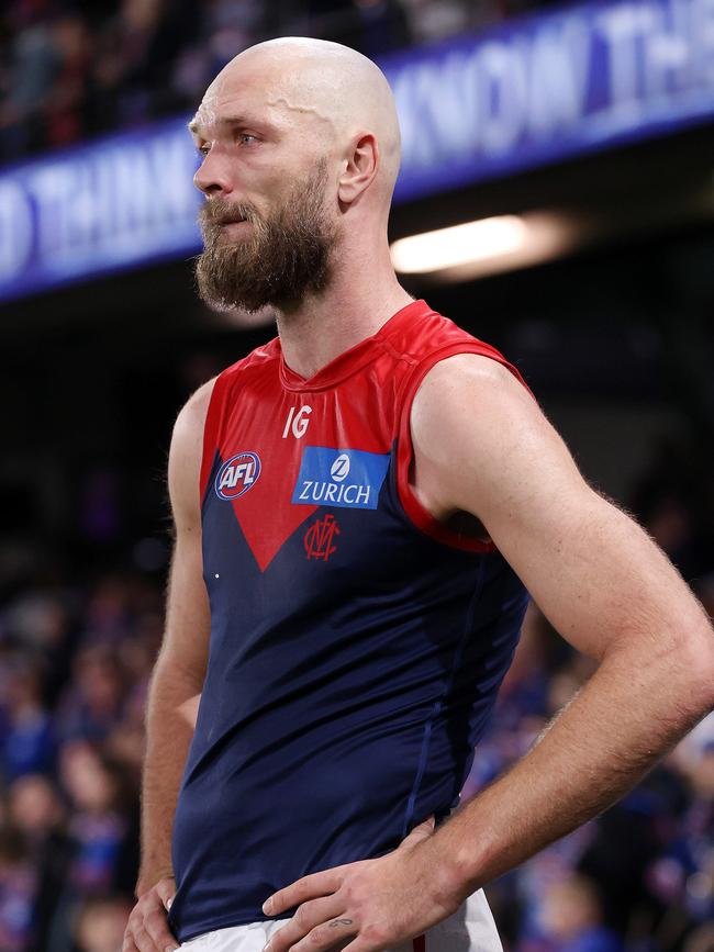 Gawn will be sidelined for at least two weeks. Picture: Mark Stewart