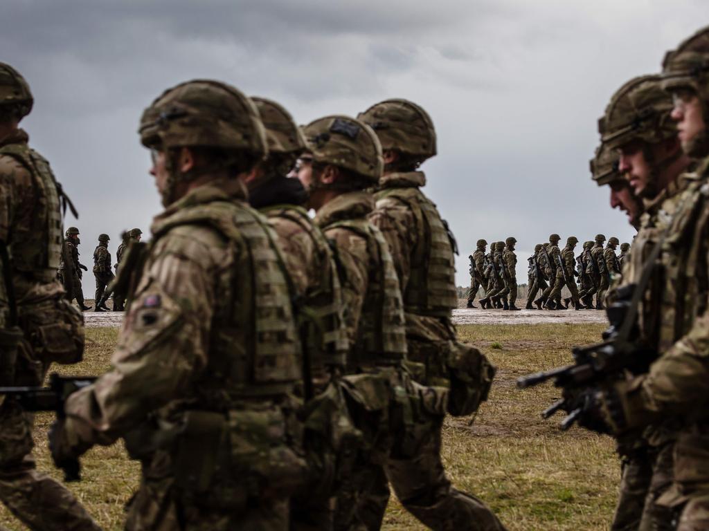 US and Polish troop deployment in 2017 take part in a NATO battalion designed to respond to Russian advancement. Picture: AFP