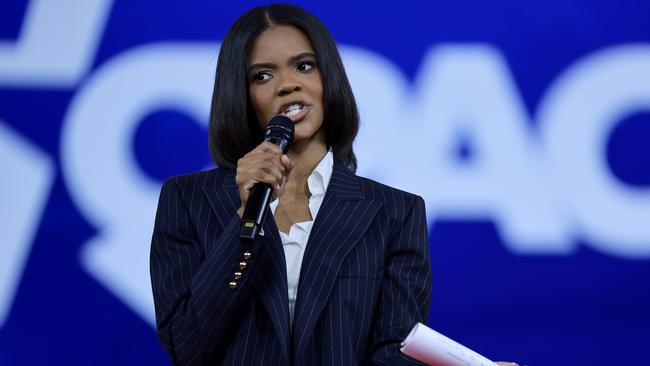 Candace Owens speaks during the Conservative Political Action Conference this year. Picture: AFP