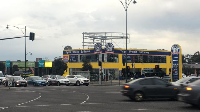 The Nunawading intersection where the electronic billboards will go up.