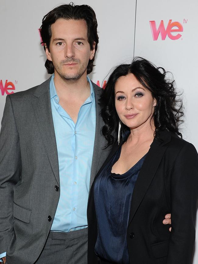 Shannen Doherty and ex-husband Kurt Iswarienko divorced in 2023. Picture: Angela Weiss/Getty Images