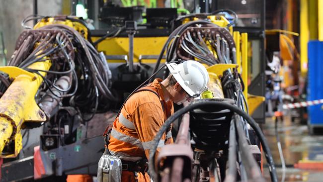 Big mining companies have set aggressive targets for emissions reductions, with an aim to be net zero by 2050. Picture: AAP