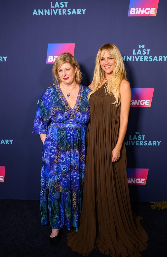 Liane Moriarty and Teresa Palmer at the premiere of The Last Anniverary in Sydney. Picture: News Corp Australia