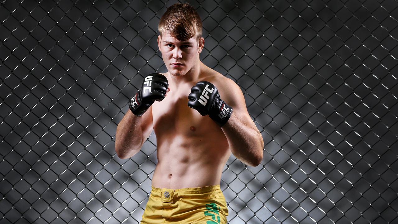 Melbourne's Jake Matthews 20yrs is the youngest UFC fighter in the world.. He wants to fight in Melbourne and may do so if the new state government overturn a state cage fighting ban.Picture:Ian Currie