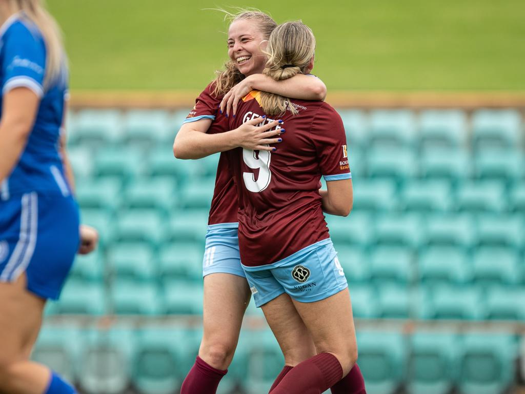 Ashlie Crofts celebrates her goal. Picture: Julian Andrews