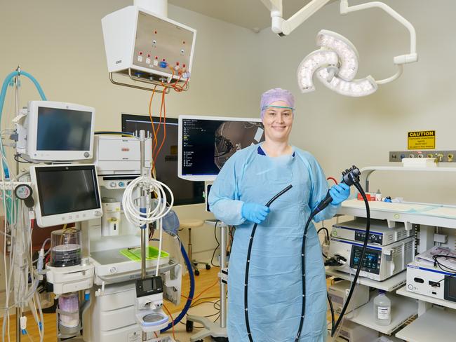 Registered nurse Therese Rankine at the new endoscopy clinic at Mackay Specialist Day Hospital. Photographer: Jim Cullen