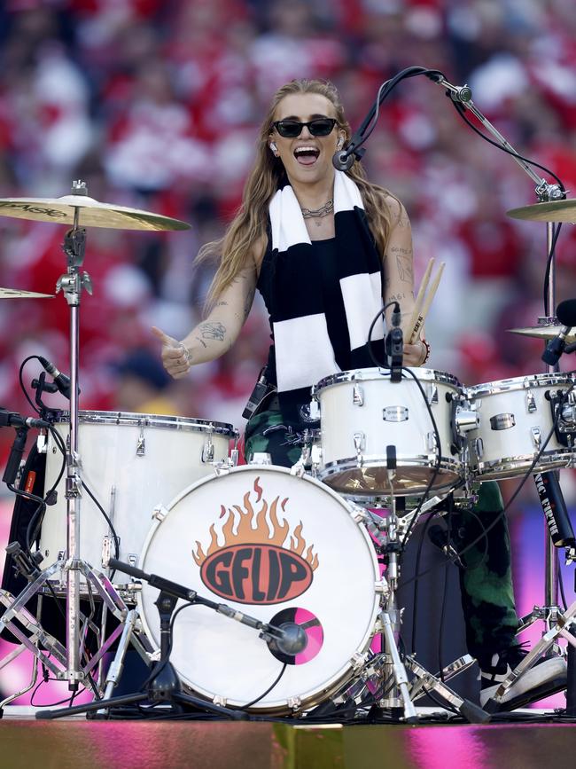 G Flip performs at half time during the 2022 AFL Grand Final. (Photo by Darrian Traynor/AFL Photos/via Getty Images)