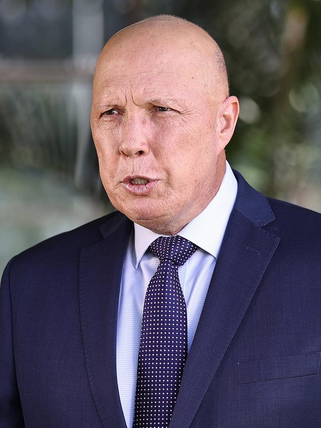 Opposition leader Peter Dutton. Picture: Tara Croser