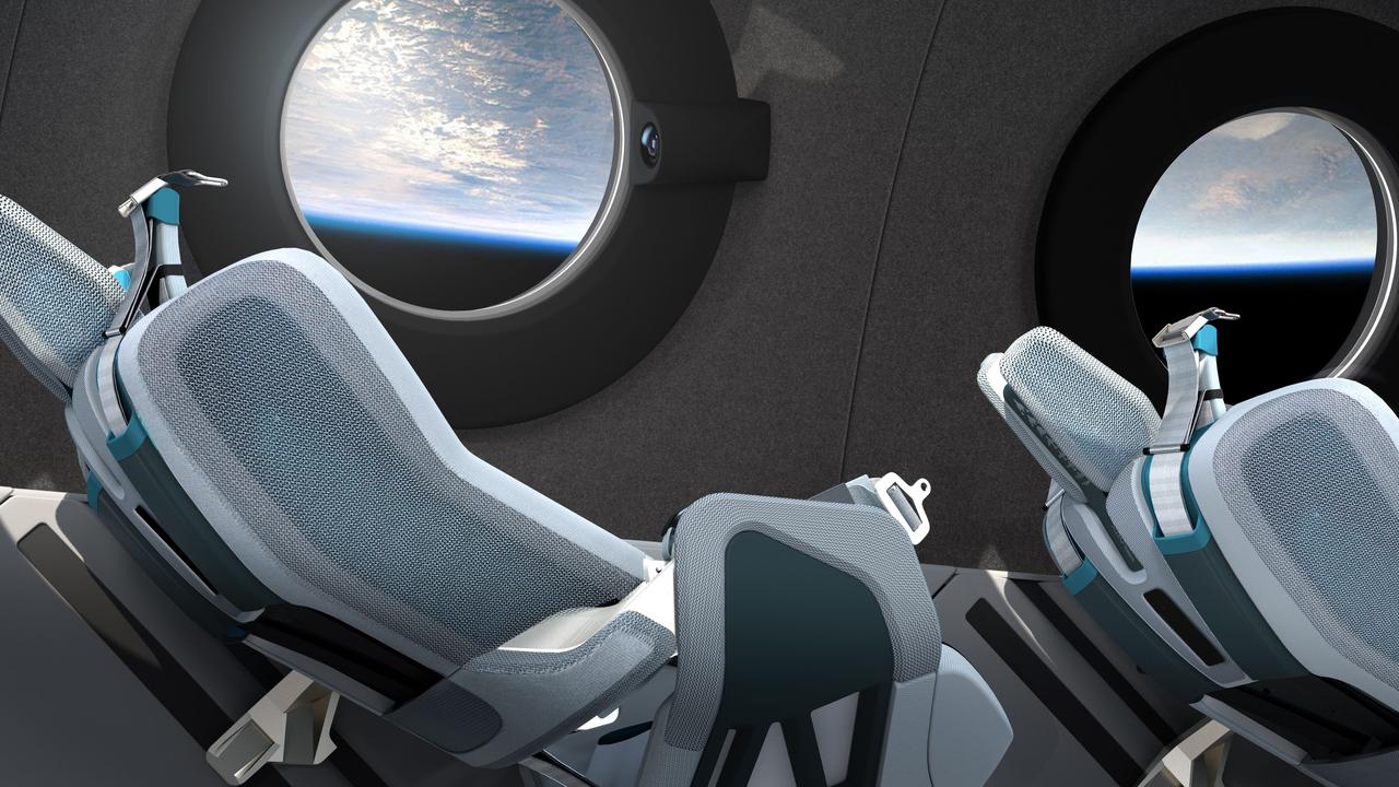 Passengers will have the chance to float around in zero-gravity. Picture: Virgin Galactic/The Spaceship Company/AFP.